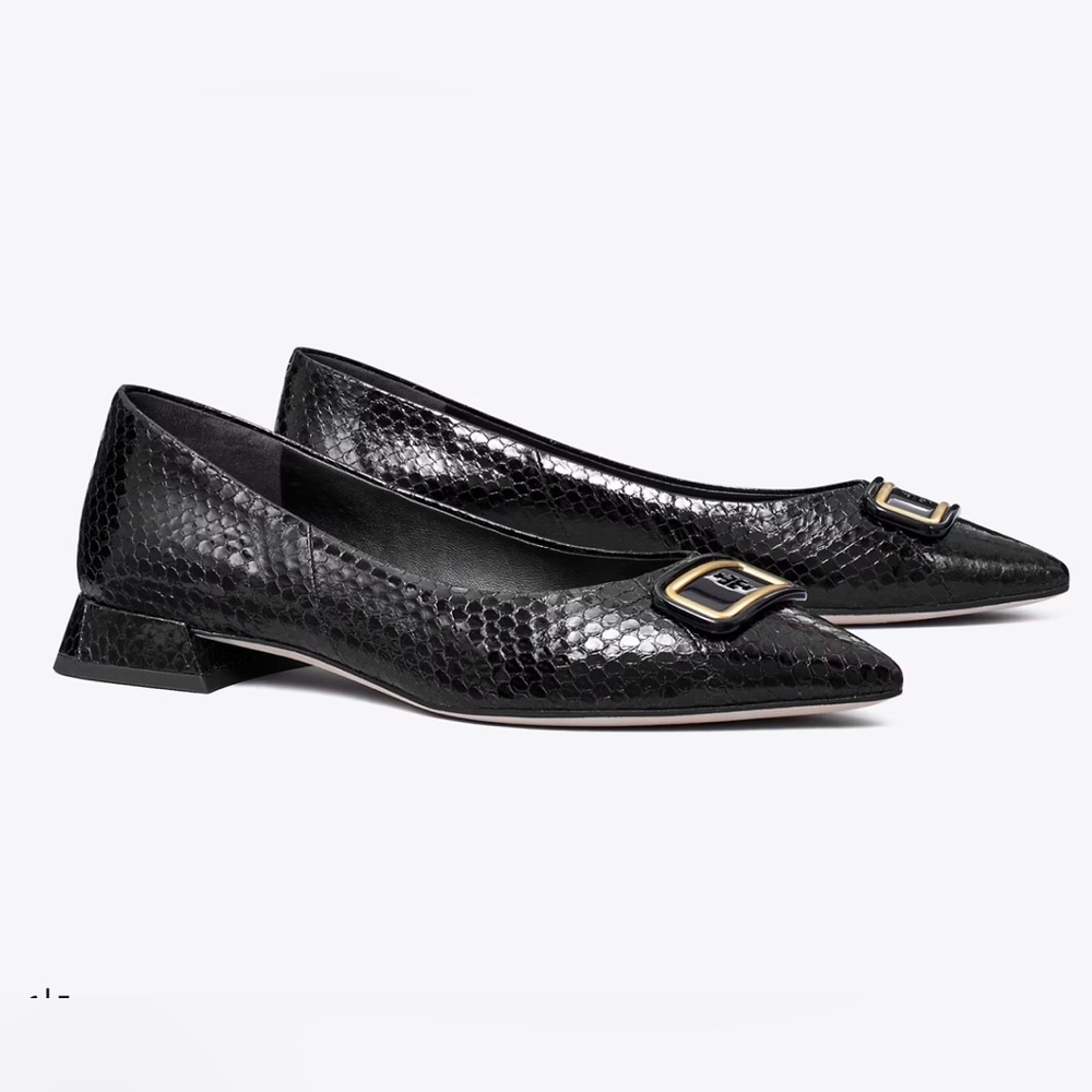 Tory Burch Georgia Pointed Toe Flat Shoes- Size: US 7